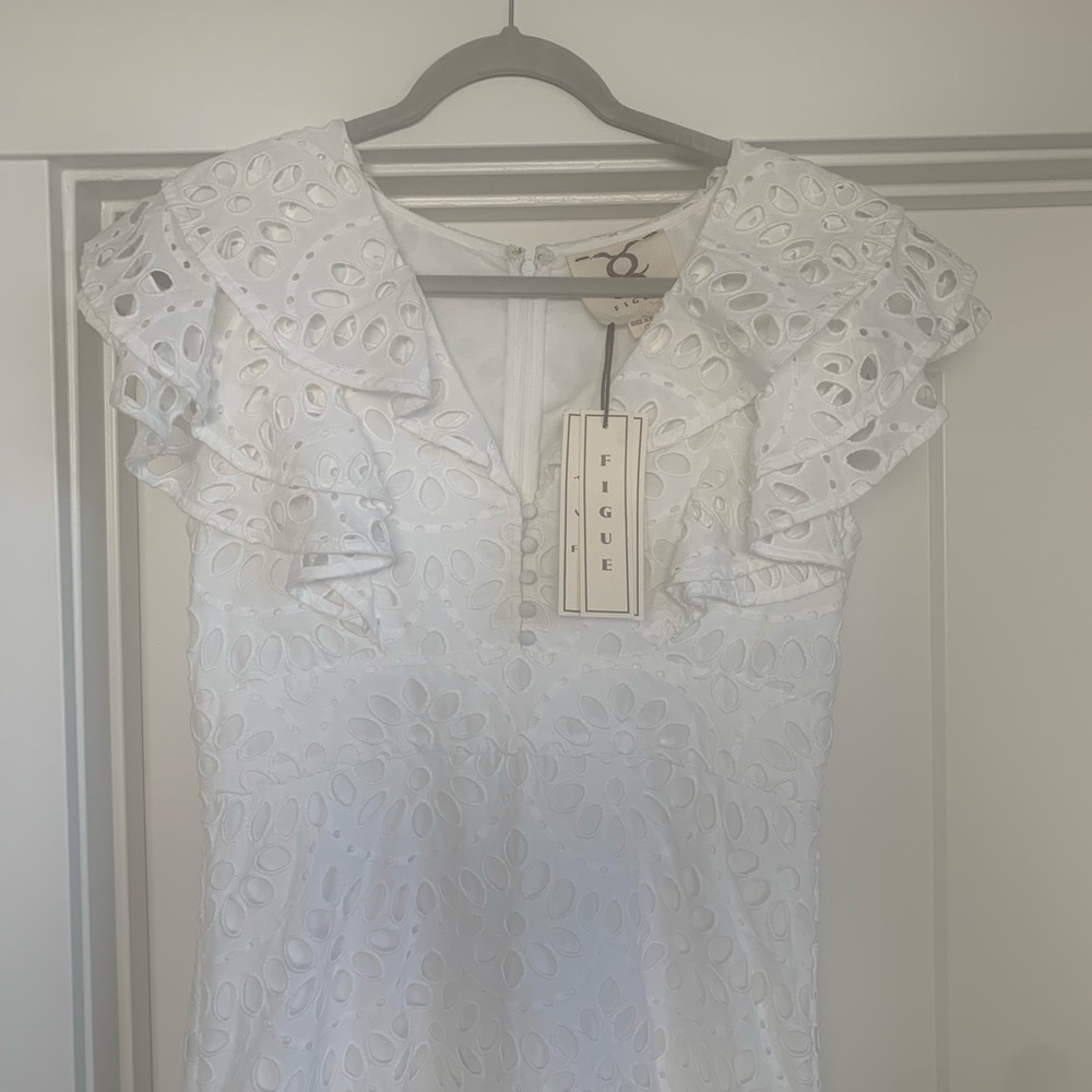 White eyelet maxi dress - tags on!